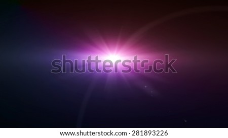 space star flare magenta color lens flare special effect