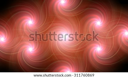The circle shape of twirl ring lens flares with dark background