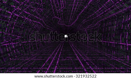 Abstract future technology concept of electric tunnel background