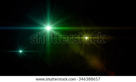 abstract image of lens flare representing the camera flash with special effect