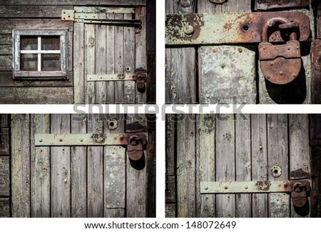 Rustic house background set horizontal frame