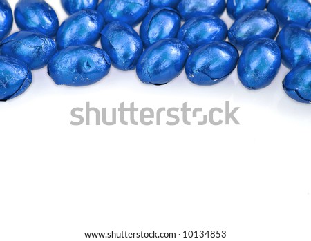 clip art easter eggs border. stock photo : blue easter egg