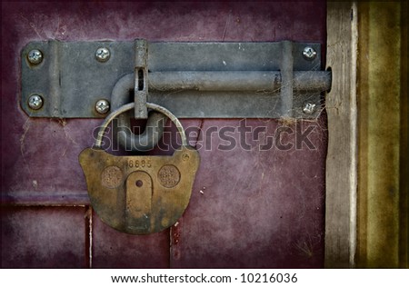 big old lock keeps this door shut