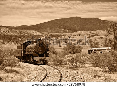 steam train coming around the corner