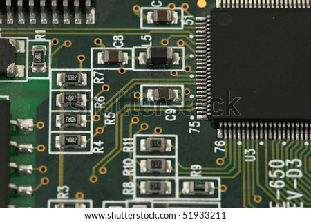 image of integrated circuits and surface mount technology