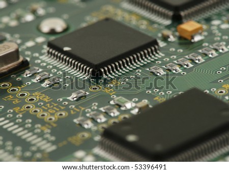 image of integrated circuits and surface mount technology