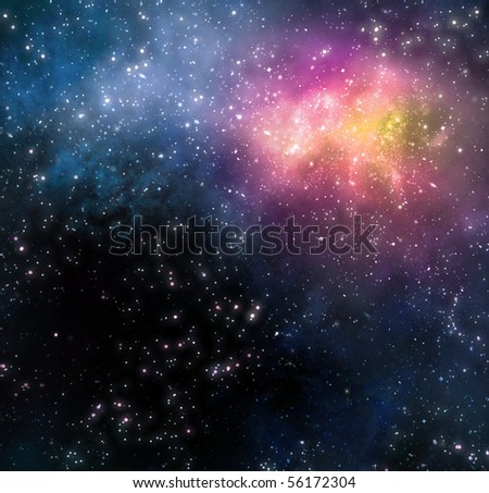 starry background of stars and  nebulas in deep outer space