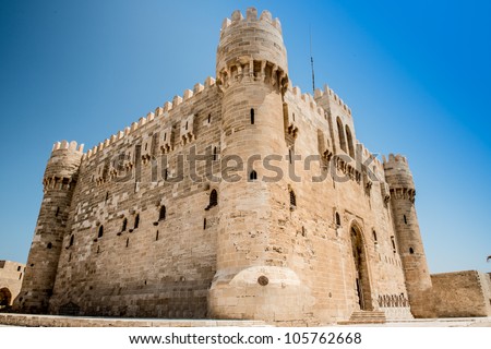 the Beautiful Citadel of alexandria - egypt, used to be the main defense of the egyptian seashore in alexandria/Citadel/Alexandria - Egypt