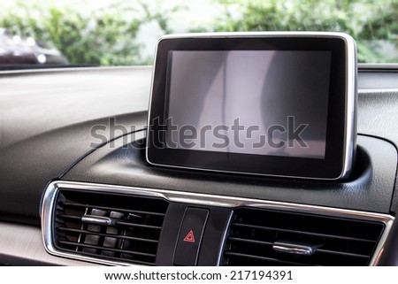modern car\'s display screen
