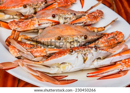 Thai food, steamed crab