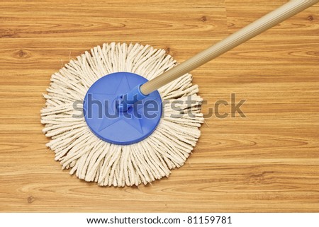 Modern style mop on laminated floor