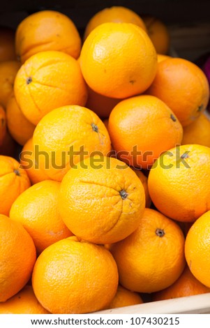 Heaps of orange in market