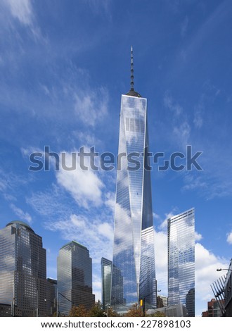 New York, USA - November 3rd 2014: World Trade Center in New York on November 3rd has re-opened for business 13 years after the original towers were destroyed.