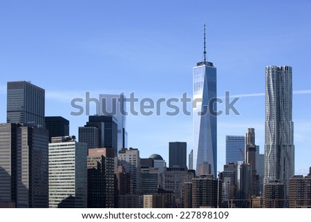 New York, USA - November 3rd 2014: World Trade Center in New York on November 3rd has re-opened for business 13 years after the original towers were destroyed.