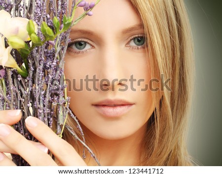 Beauty - woman face, spring makeup