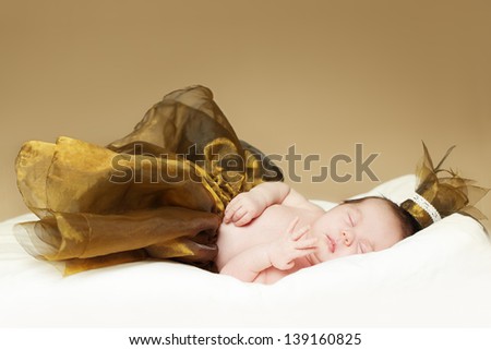 Baby, sleeping newborn - fine-art portrait, baby up to one month