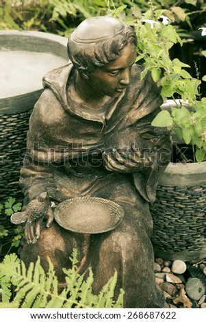 St. Francis Statue in a Texas Garden