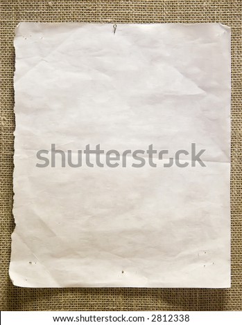 Pin paper on a wall Notice Pin paper on a wall Notice