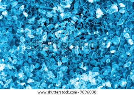 Salt crystals x-ray macro. Blue tint.