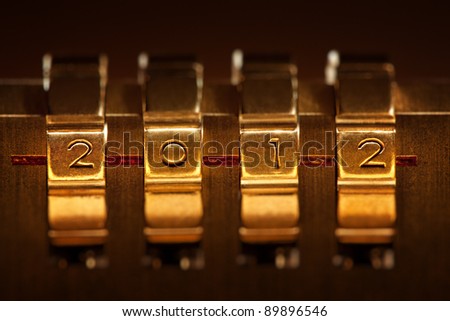 Combination lock with 2012 number.