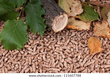 Oak pellets and materials pellets made