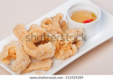 crispy fried pork fat also known as chicharon
