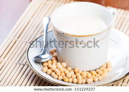 freshly brewed soybean milk