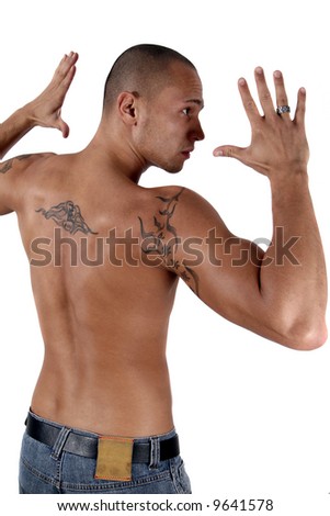 tattoo back man 
