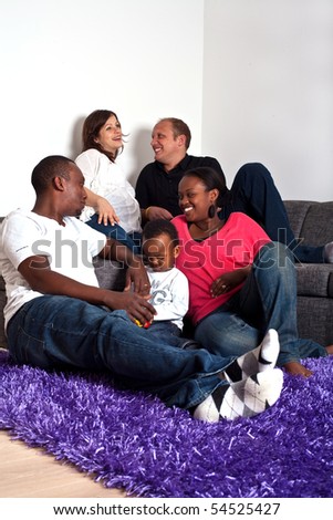 Interracial friends and family