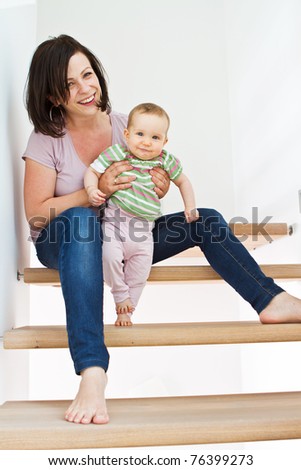 baby on stairs