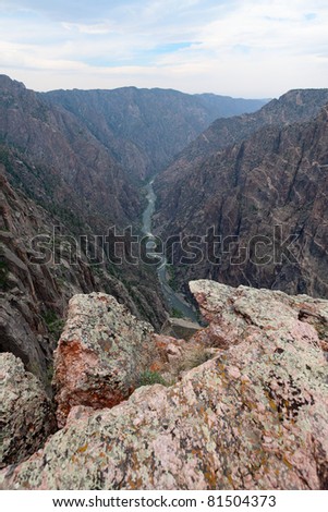 CO-Black Canyon of the Gunnison-This rugged canyon was formed by the Gunnison River, which swiftly flows almost 2,000 feet below.