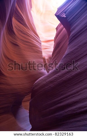 Upper Antelope Canyon near Page, AZ is a magical area where a tiny window of light from above plays upon the spectacular canyon walls.