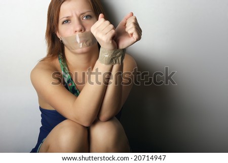 ...................hey Peanut - Page 21 Stock-photo-young-woman-held-captive-by-duct-tape-20714947