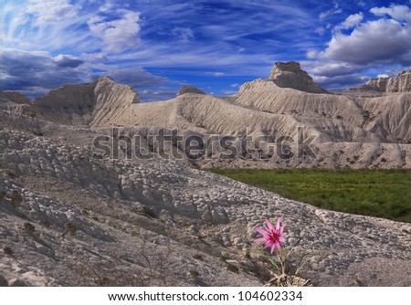 White slopes of the mountains in the Ustyurt; north eastern part of the plateau in Kazakhstan