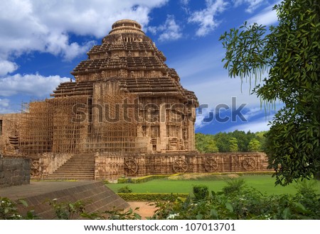 Sun Temple. General view for the temple of the Surya. Konark, Orissa, India