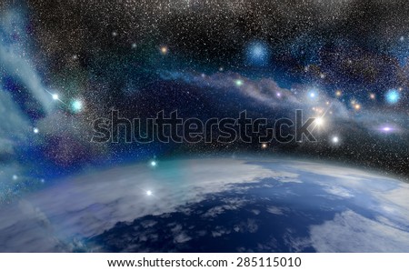 Blue Planet earth, the planet of Life. Illustration. NO NASA images used