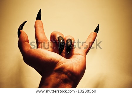 Rock On Hand Gesture. stock photo : Demonic hand
