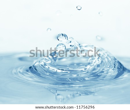 Abstract creative image. Water splashing in abstract form