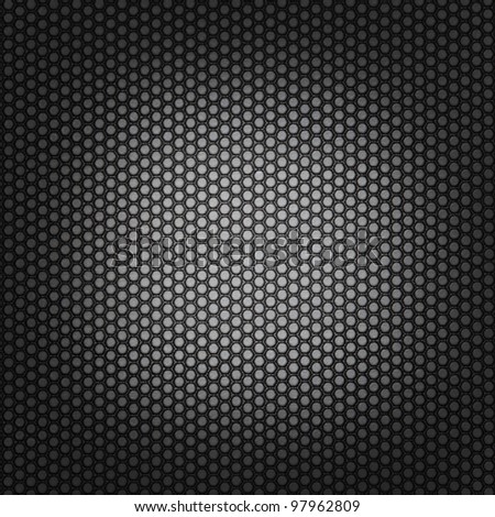 Rubber square dark mesh background with light spot and dark borders