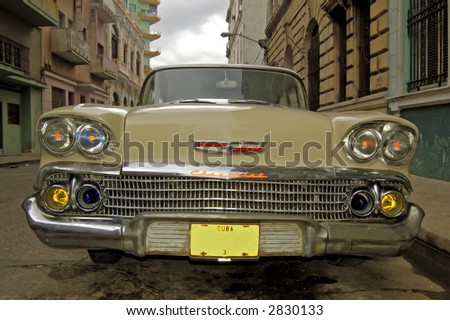 old car in streets of havana, cuban culture