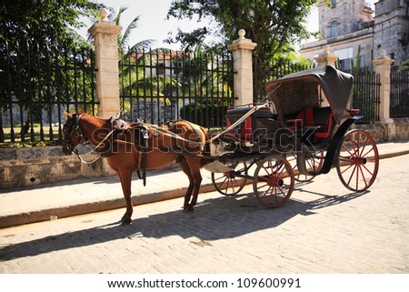 Horse and cart in Havana Cuba