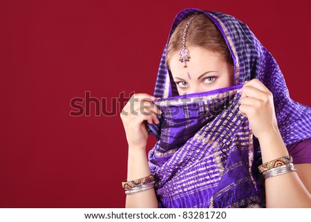 portrait of a young woman in sari