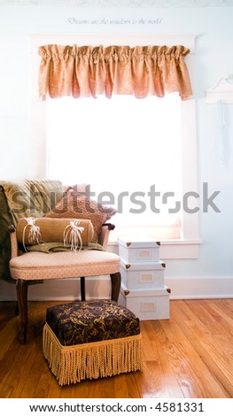 decorated room in bed and breakfast