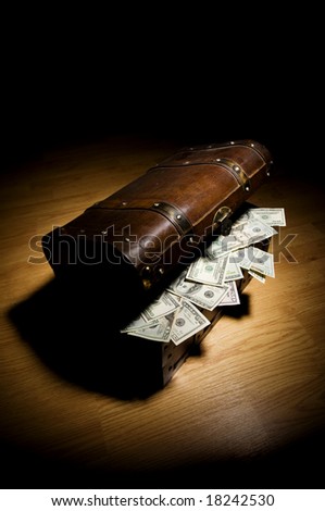 treasure chest full of money