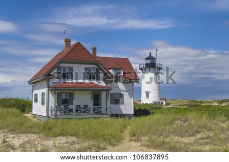 Race Point Light is a historic lighthouse on Cape Cod, Massachusetts. It was first established in 1816, the third light on Cape Cod, a rubblestone tower with one of the first rotating beacons.