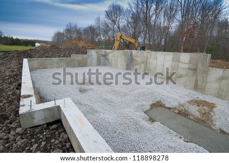 New Home Foundation Concrete
