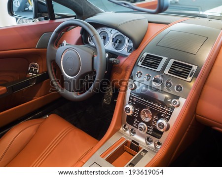 Sportscar dashboard interior