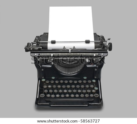  Fashioned Typewriter on Old Fashioned  Vintage Typewriter With A Blank Sheet Of Paper Inserted