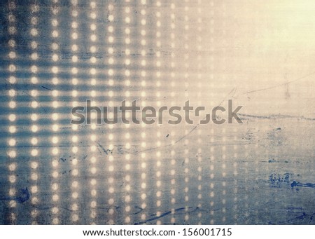 Grunge light dots wall background