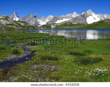 View from Fenetre Lakes, Swiss Ferret Valley, European Alps 03